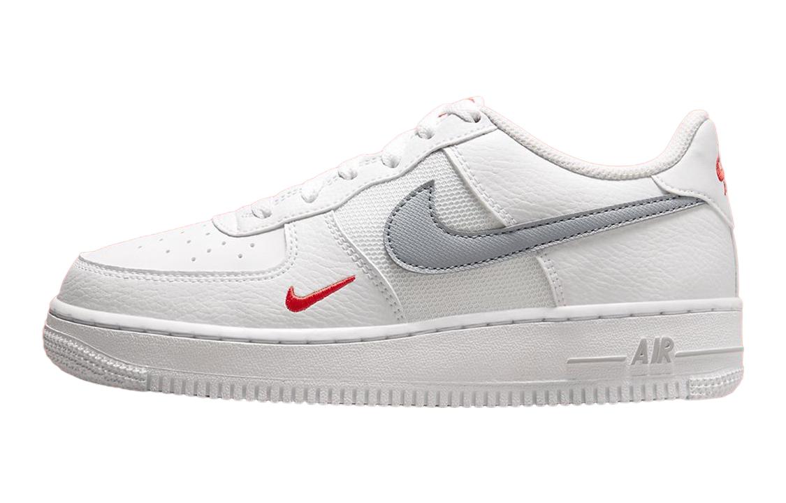 (Youth) Nike Air Force 1 Low White Grey Red FD9772-100 Moroen