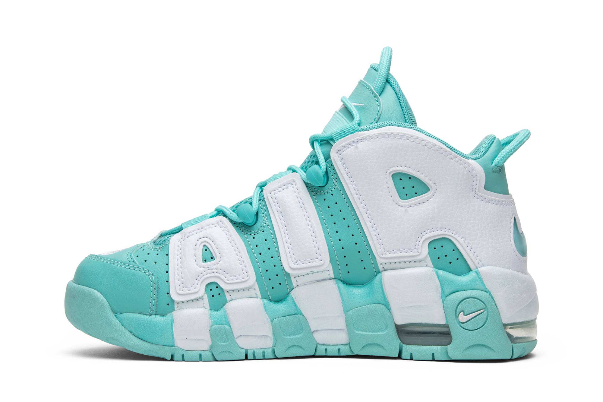 (Youth) Nike Air More Uptempo Island Green 415082-300 Moroen - Image 14