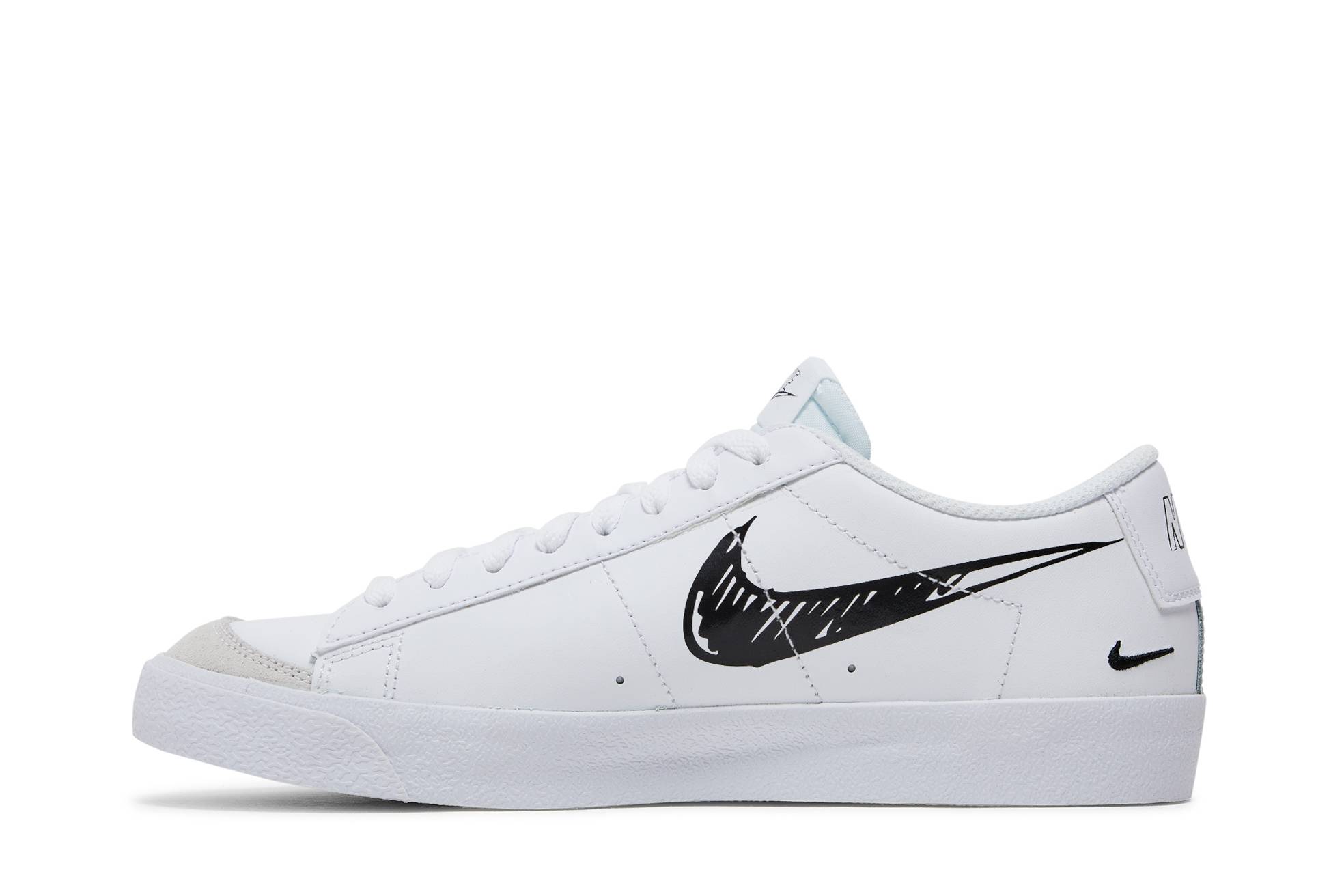 (Youth) Nike Blazer Low 77 GS Sketch - White Black DM7819-100 Coiloa - Image 3
