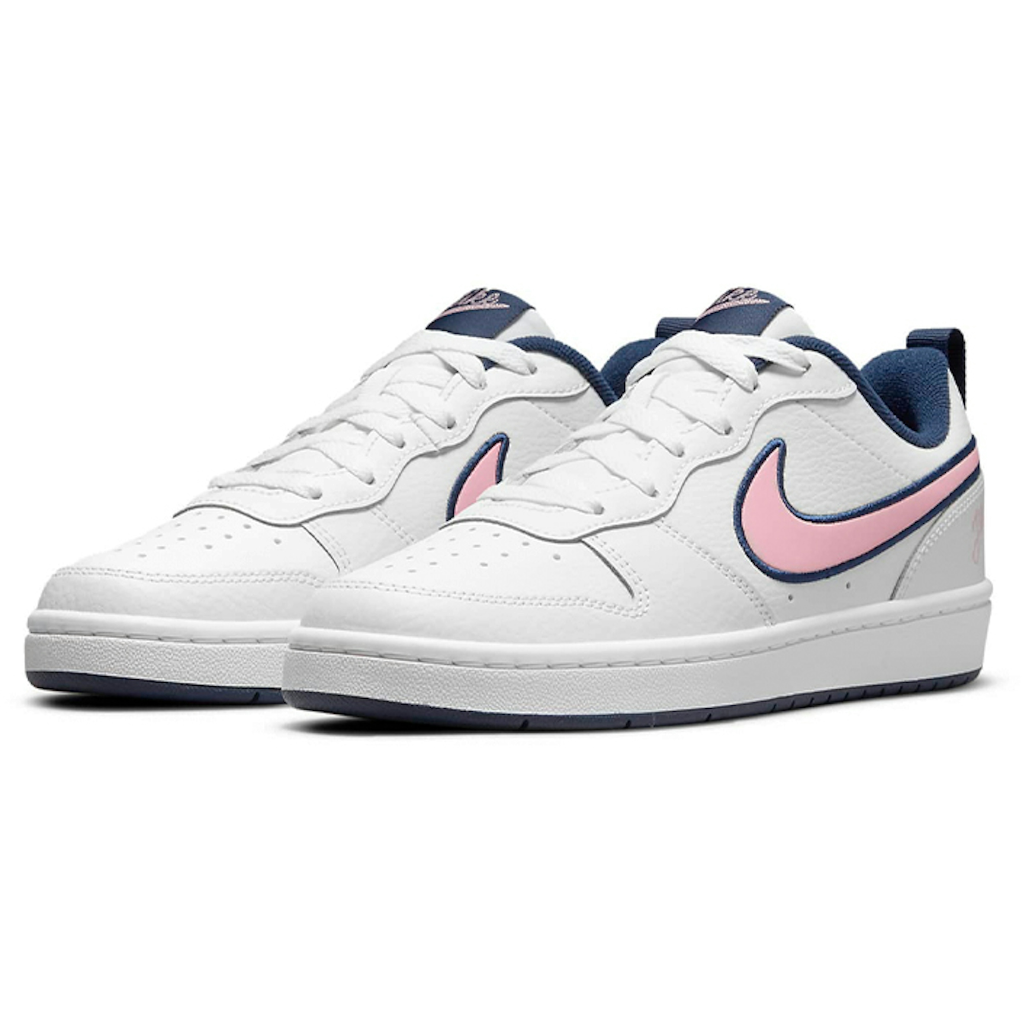 (Youth) Nike Court Borough Low 2 SE1 'White Blue Pink' DB3090-100 - Image 3