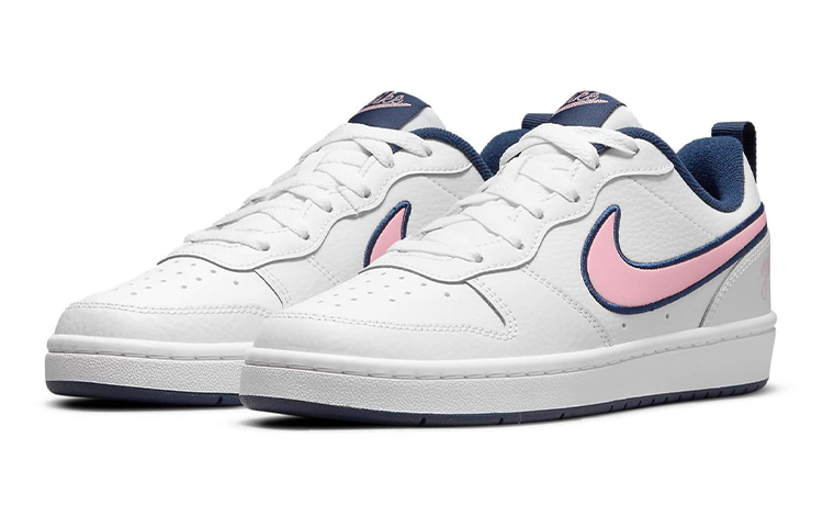 (Youth) Nike Court Borough Low 2 SE1 'White Blue Pink' DB3090-100 - Image 8