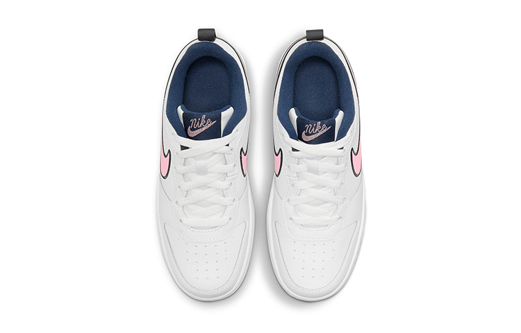 (Youth) Nike Court Borough Low 2 SE1 'White Blue Pink' DB3090-100 - Image 9