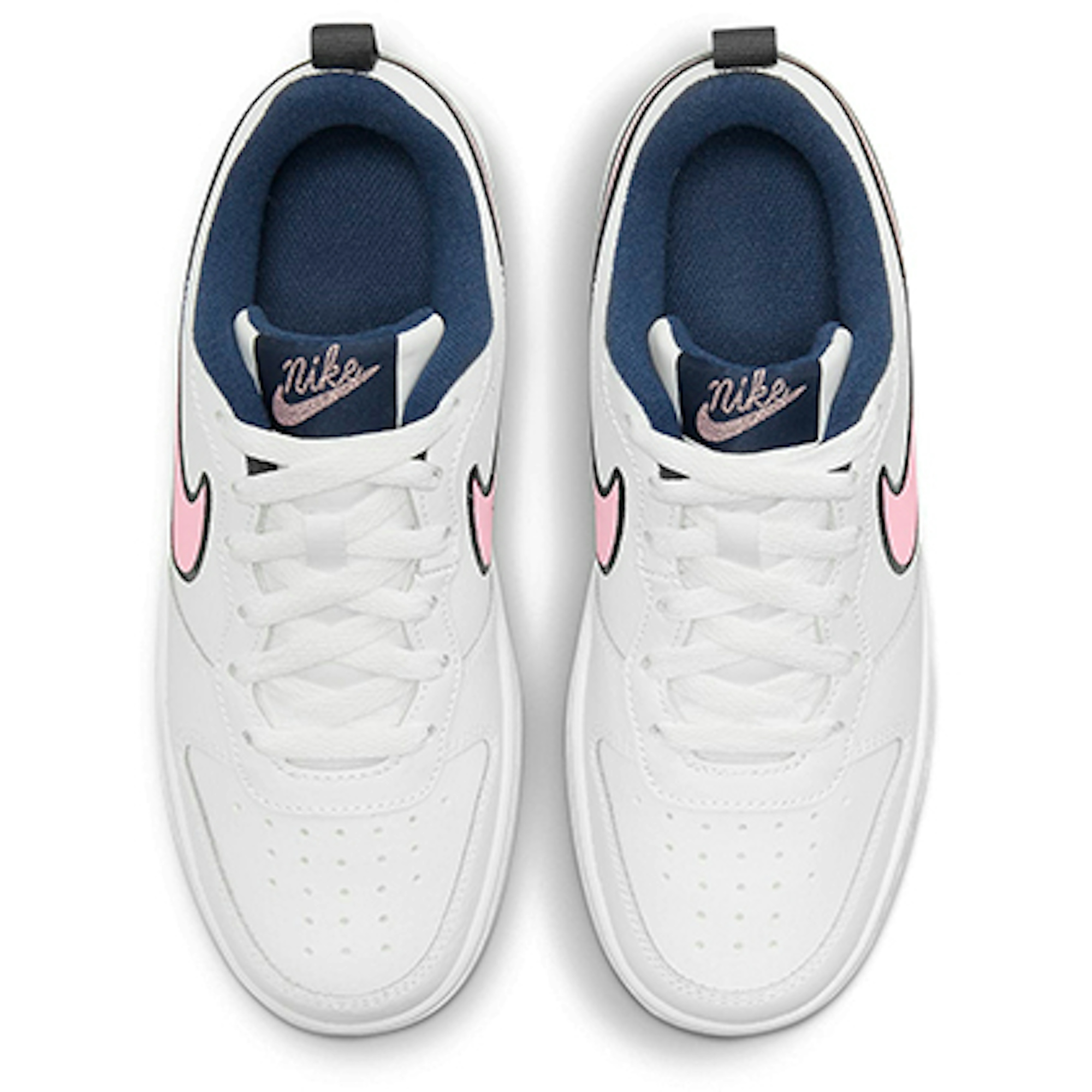 (Youth) Nike Court Borough Low 2 SE1 'White Blue Pink' DB3090-100 - Image 4