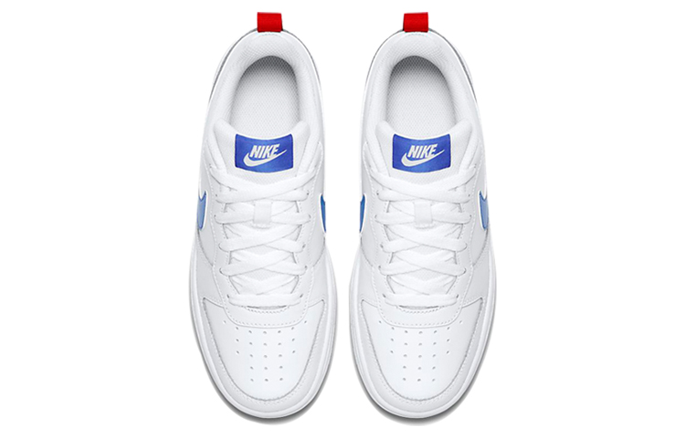 (Youth) Nike Court Borough Low 2 White Blue Red BQ5448-109 Moroen - Image 4