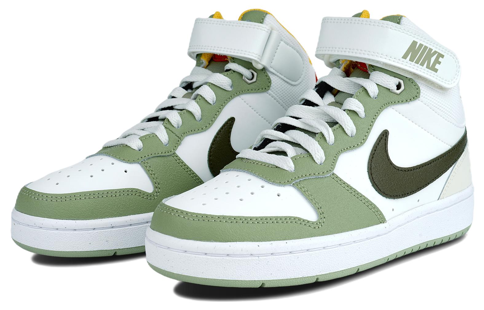 (Youth) Nike Court Borough Mid 2 Shoes 'Off White Green' FV3649-171 - Image 7