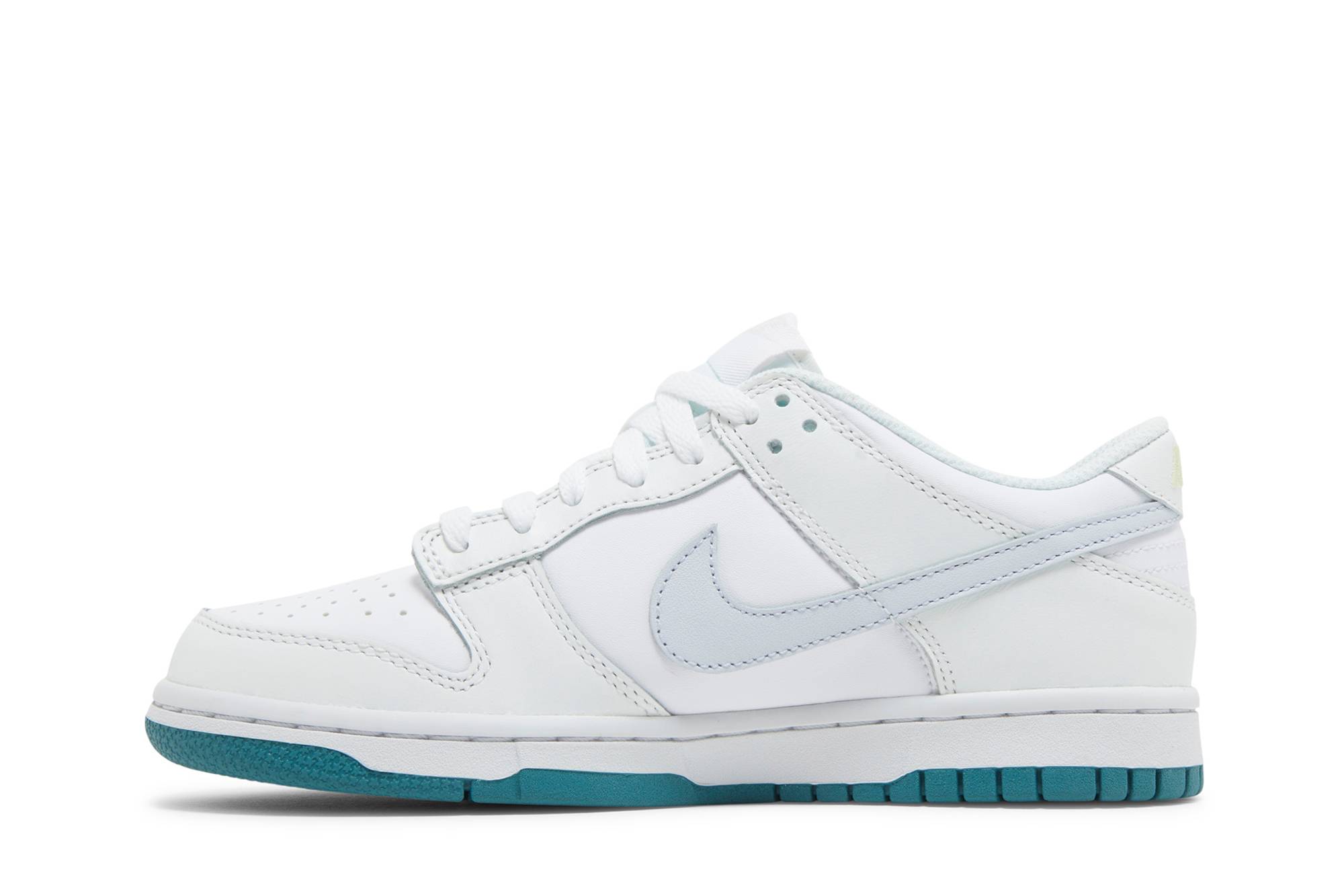 (Youth) Nike Dunk Low White Grey Teal FD9911-101 Moroen - Image 3