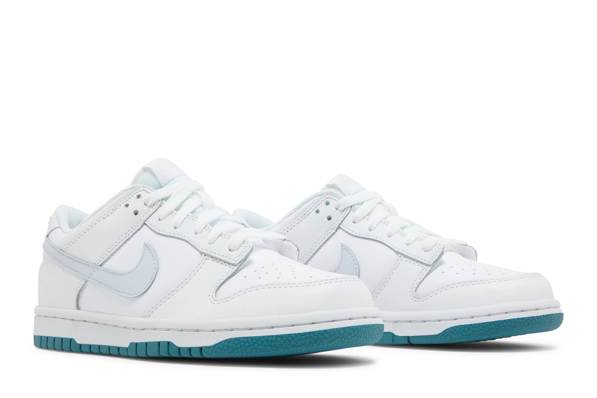 (Youth) Nike Dunk Low White Grey Teal FD9911-101 Moroen - Image 8